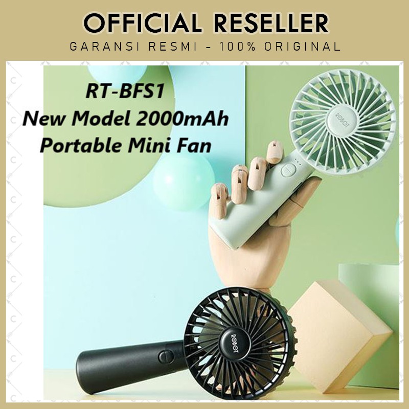 Robot RT-BFS1 RT BFS1 Kipas Angin Portable Mini Fan 2000mAh New Model RT-BFS1 ORIGINAL BERGARANSI