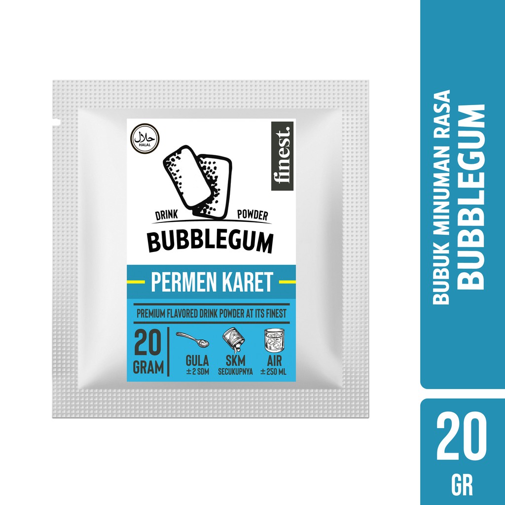 

Bubuk Minuman Rasa Bubblegum Permen Karet Drink Powder Kemasan Sachet 20 Gram