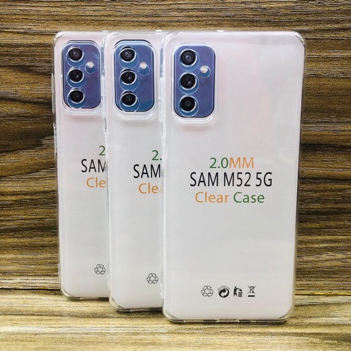 Case Samsung Galaxy M52 5G Casing Clear HD KETEBALAN 2MM BENING TRANSPARAN TPU Premium Softcase