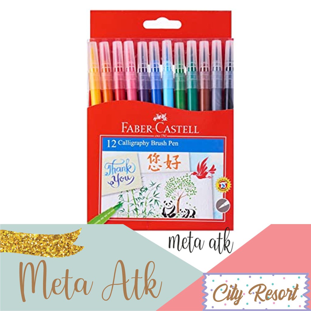 

Calligraphy Brush Pen Faber Castell 12 warna