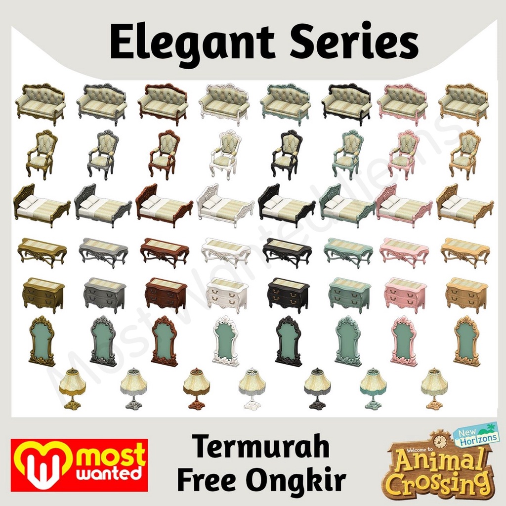 Jual Elegant Set Animal Crossing New Horizon ACNH NMT Bells Furniture