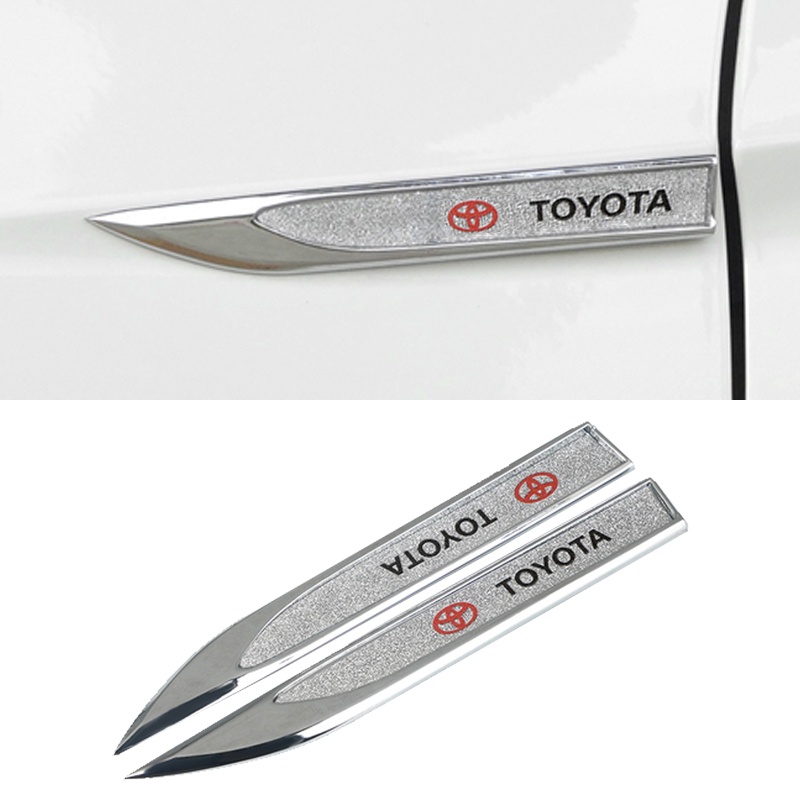 2pcs Stiker Logo Toyota Metal Berlian Imitasi Untuk Dekorasi Pintu Mobil Avanza Rush Kijiang Innova Calya Razie Yaris