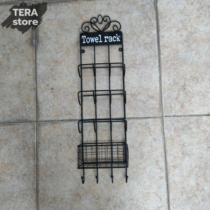 rak gantung handuk besi kamar mandi