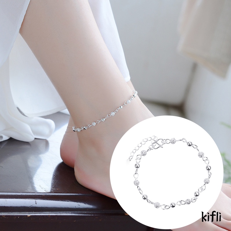 Gelang Kaki Sterling,Silver 925,Gaya,Korea Untuk Wanita,Aksesoris Fashion