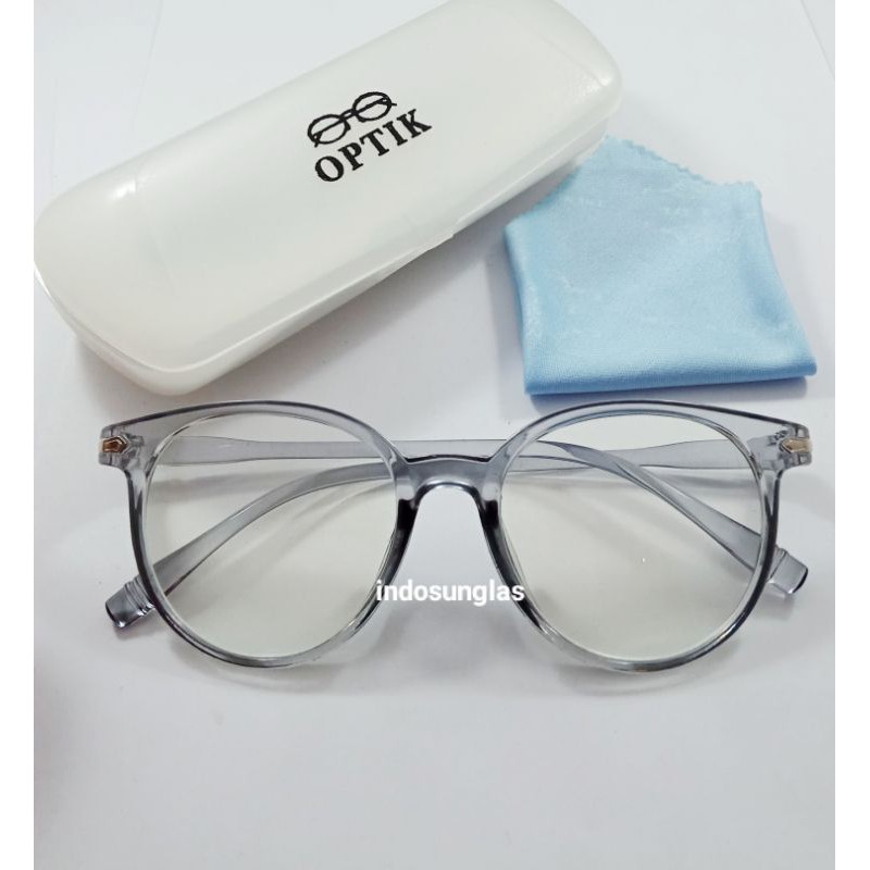 Lentur - Kacamata Anti Radiasi Komputer HP Tidak Tembus Cahaya Blue Ray 100 Asli-Grey