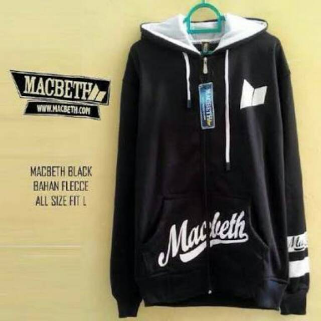 Sweater Macbeth Saku Hodie Zipper / Sleting Topi