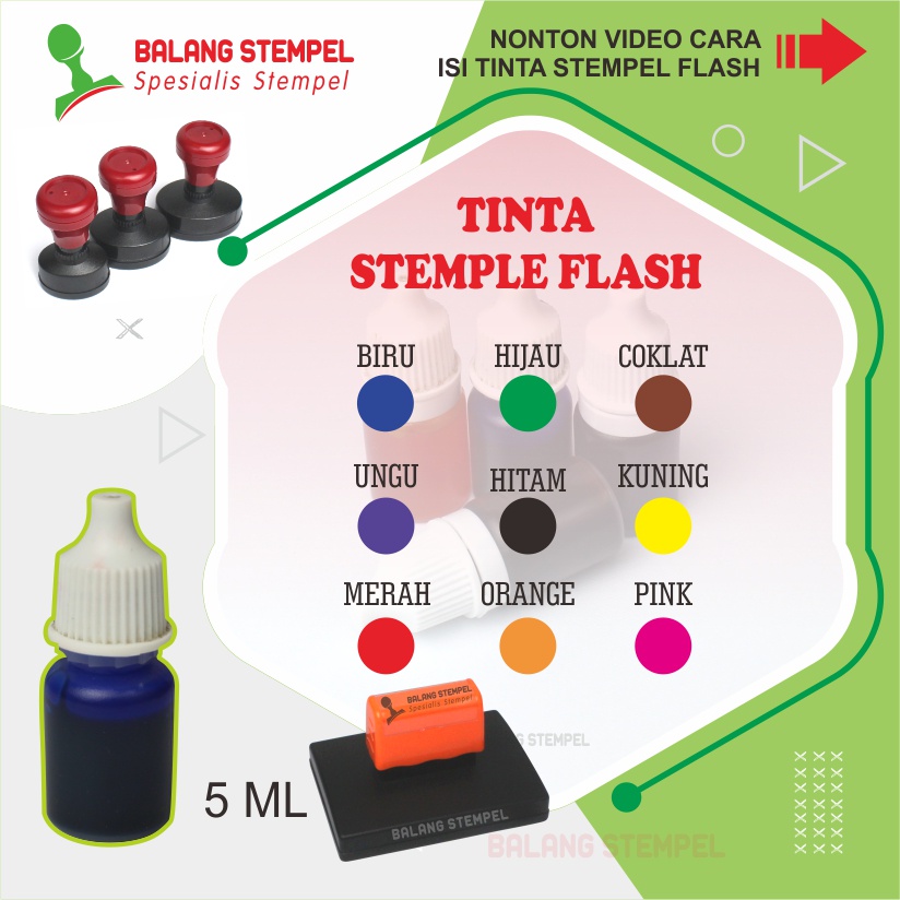 

Tinta Stempel Flash Warna Otomatis Stampel Cap Ink Flash Balang