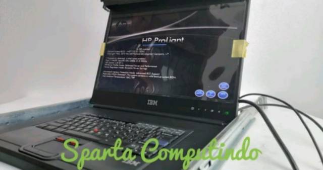 IBM KVM Console Rackmount Server Keyboard and Monitor second Siap Pakai
