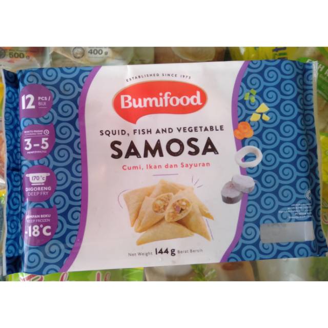 

BUMIFOOD Squid, Fish And Vegetable Samosa (Cumi, Ikan dan Sayuran) 12pcs