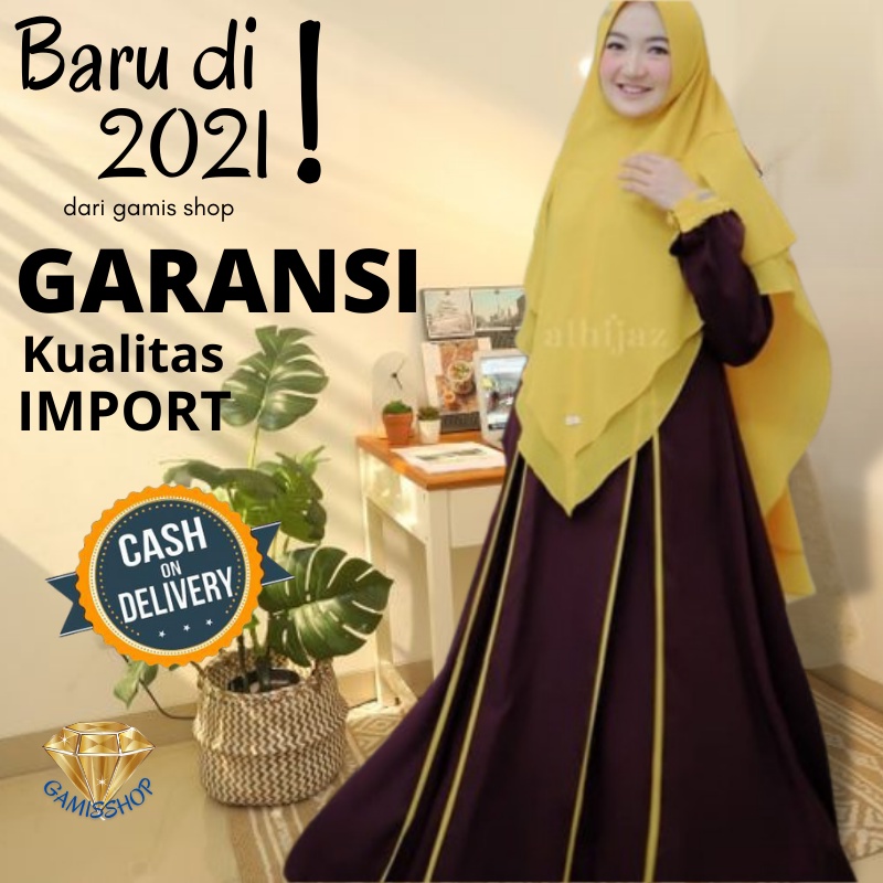 Baju Muslim Polos Gamis Cewek Terbaru  Brukat Dress Kekinian Bahan Katun Jepang Murah