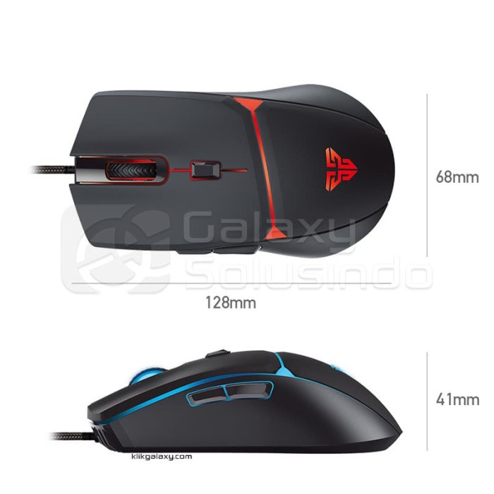 Fantech VX7 CRYPTO Gaming Mouse - Black Hitam