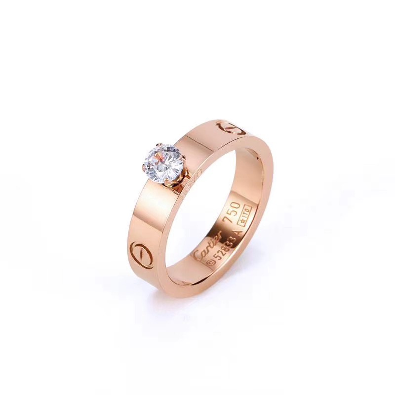 Indah Super Flash Cincin Abadi Bertabur Berlian Cincin Berlian Besar Fashion Perhiasan Tangan Sederhana Cincin Pasangan Ready Stock Grosir