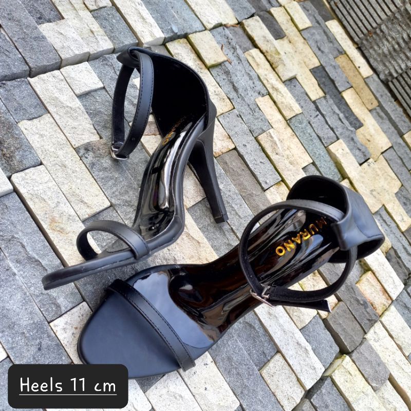 Best Seller Murano Caroline Black Series High Heels Kualitas Premium Size 32-41