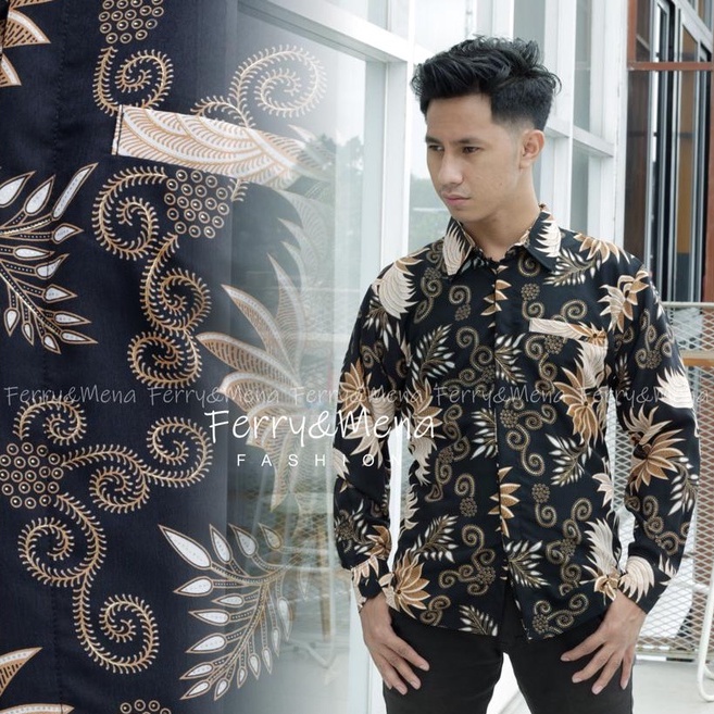 Kemeja batik pria modern / kemeja pesta / kantor / formal / kondangan / lamaran