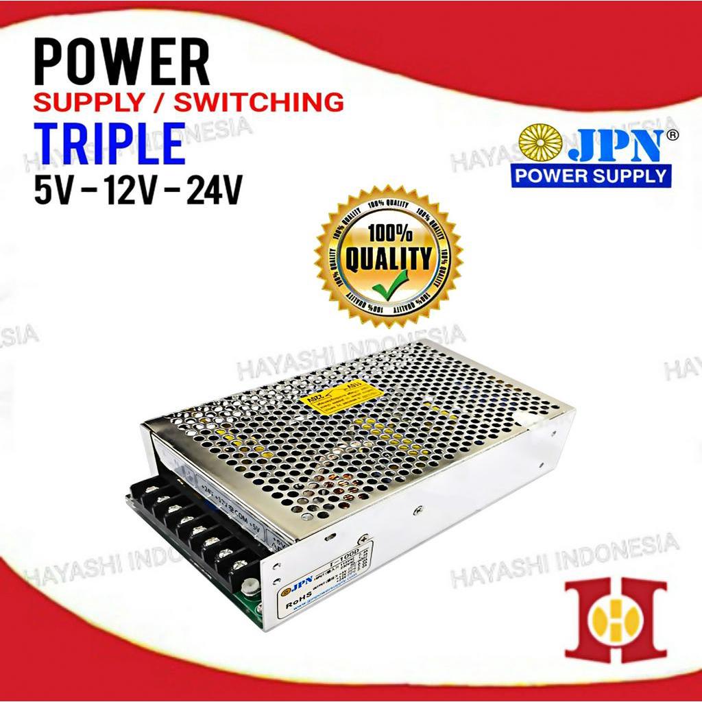 Adaptor Power Supply Switching 5V 12V 24V DC Triple CCTV LED Relay