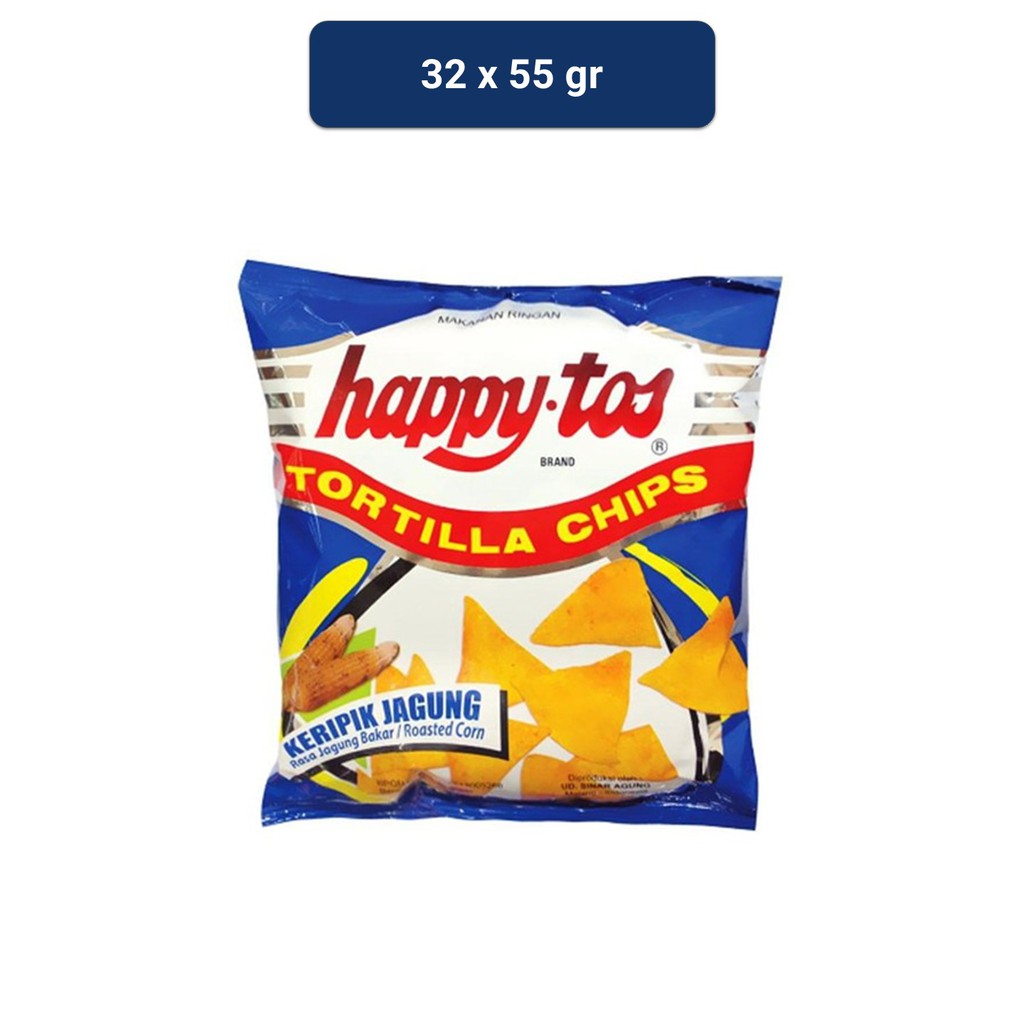 Happy Tos Biru Jagung Bakar 55gr x 32 [1 carton]