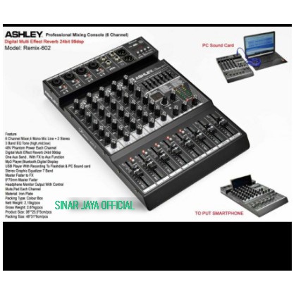 mixer ashley remix 602 original mixer 6 channel ashley remix602