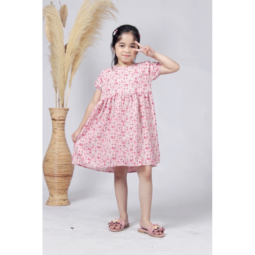 Zahra Dress Anak Perempuan Kabuka Bahan Toyobo | Pakaian Anak Lucu Umur 1-6 Tahun