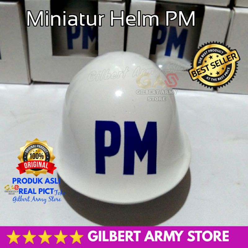 Miniatur Assesories Helm Dashbord Mobil PM provos Polisi Militer Gilbert Army Store Murah Grosir