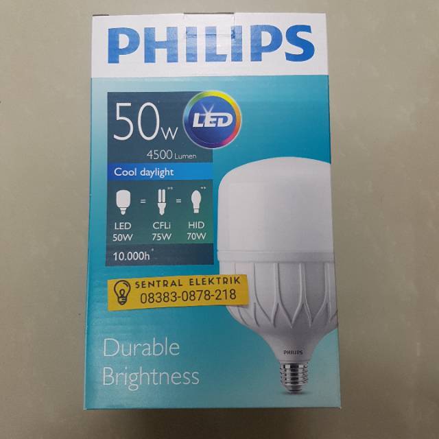  Lampu  Led  Bulb 50W  50 Watt 50 W  50watt Putih Trueforce 