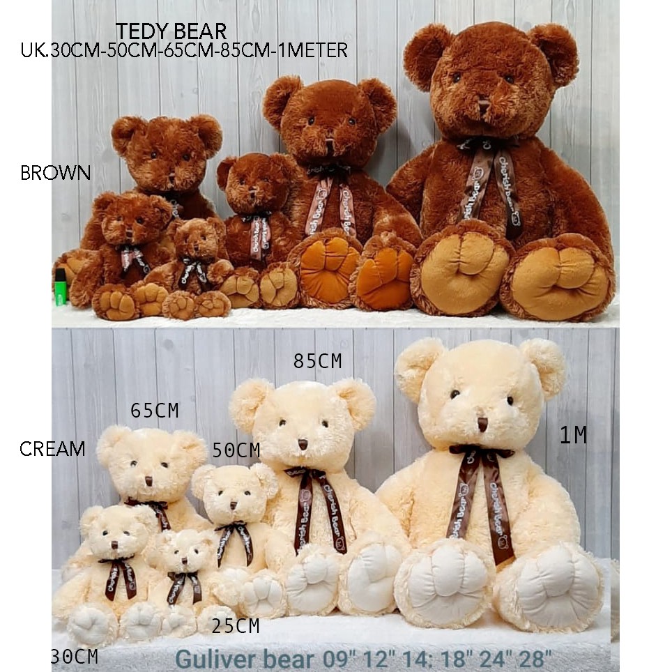 Boneka teddy bear Lembut beruang gulifer guliver cheries bear kado tedy ultah baby girl