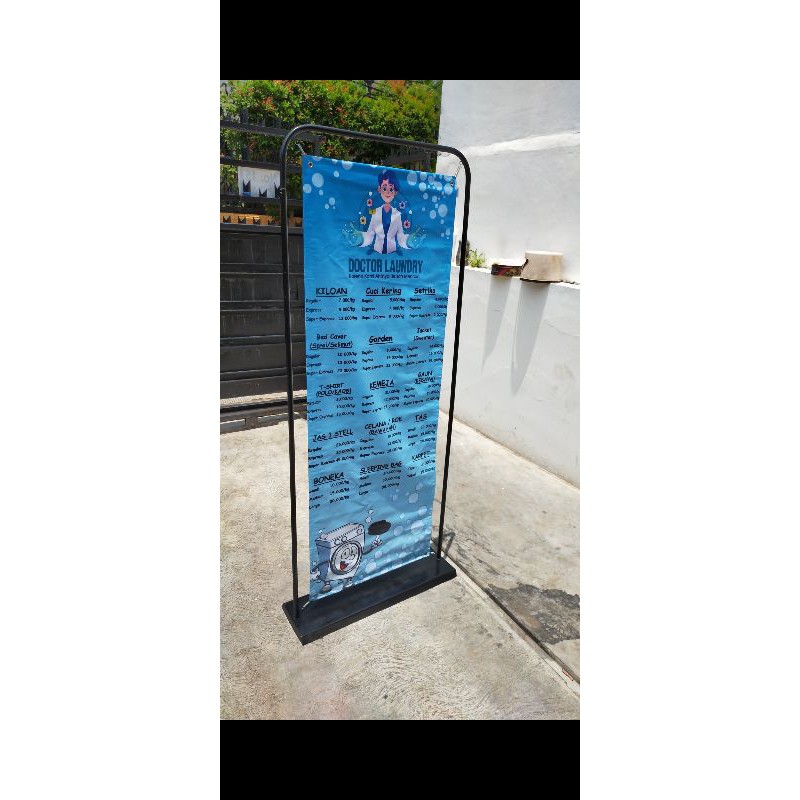DOORFRAME STANDING BANNER (PREMIUM) BAHAN TIANG FULL BESI ASLI Uk 60 X 160cm