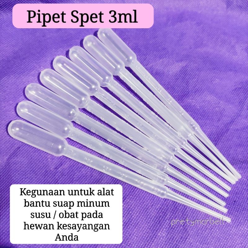 Pipet Spet 3ml Untuk Suap Susu / Vitamin / Obat Hewan Kucing