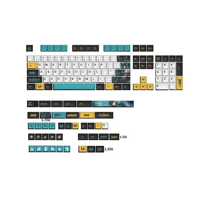 Genshin Impact Xiao PBT Keycaps 140 set XDA Profile