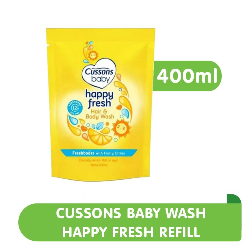 CUSSONS BABY Hair &amp; Body / Mild Bath Sabun Mandi Sampo 400ml 400ml / 100ml 100ml - Happy Fresh Free Lunch Box