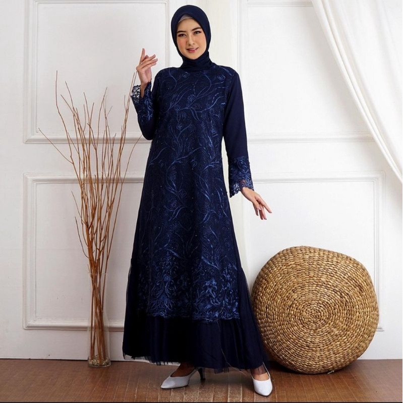 Gamis Nazwa Dress / ( Ukuran M~L~XL ) / Gamis Wanita / Gamis Syar'i / Gamis Pesta / Gamis Kondangan