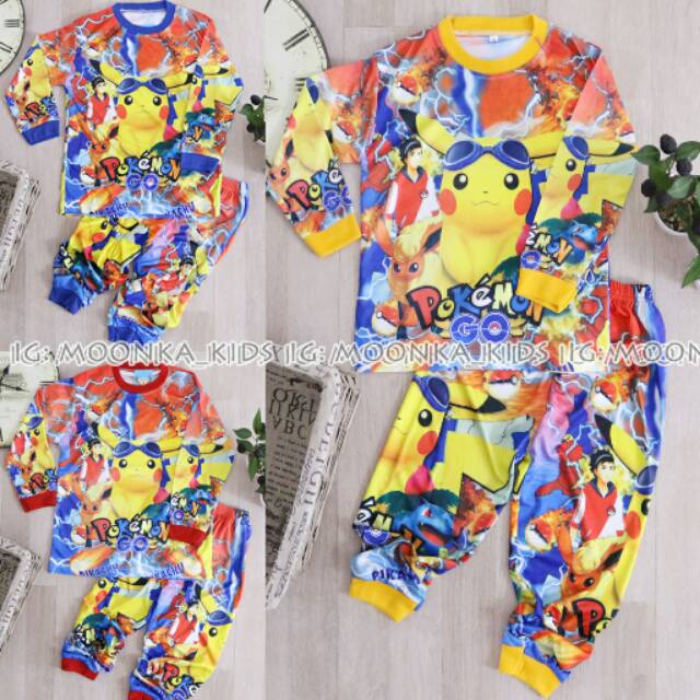 SETELAN/ PIYAMA ANAK POKEMON MURAH