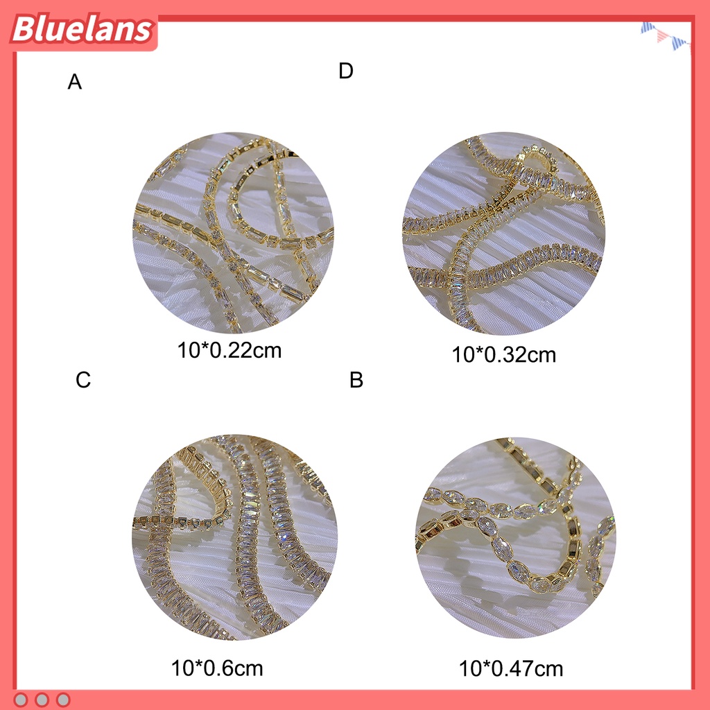 (In Stock) Kacamata Hitam Lensa Warna Warni ♡Perhiasan Rantai Zircon 3D Tahan Pudar Untuk Dekorasi Nail Art