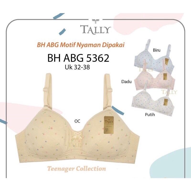 Minibra / BH Anak Remaja Perempuan TALLY 5362  Step 2 Bahan Katun - BH ANAK REMAJA PEREMPUAN - MOTID POLOS - SIZE 32 34 36 38 - BH MINISET REMAJA PEREMPUAN TALLY - BH MINISET TALLY - ARA98STORE