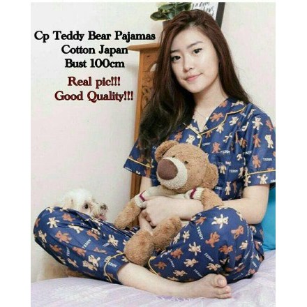 BESS - Piyama CP / Stelan Baju Tidur Murah / Corak TEDDY BEAR