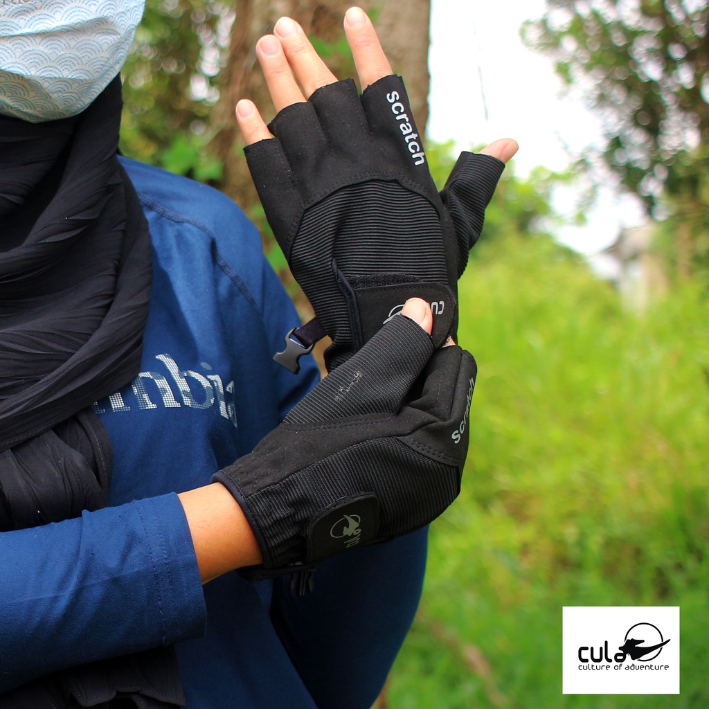 CULA Sarung Tangan Motor Seri Scracth Glove Half - Sarung Tangan Half Finger Anti Slip - Sarung Tangan Outdoor