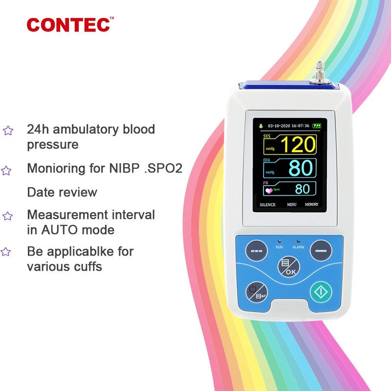 PREORDER ABPM50 24 jam Ambulatory Blood Pressure Monitor Holter ABPM dengan Holter