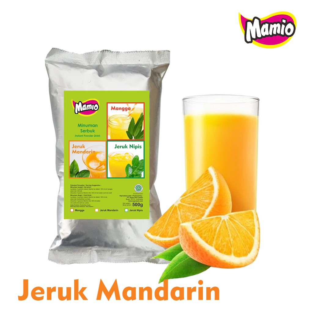 

Bubuk Minuman Jeruk Mandarin / Orange Kemasan 500Gr mos