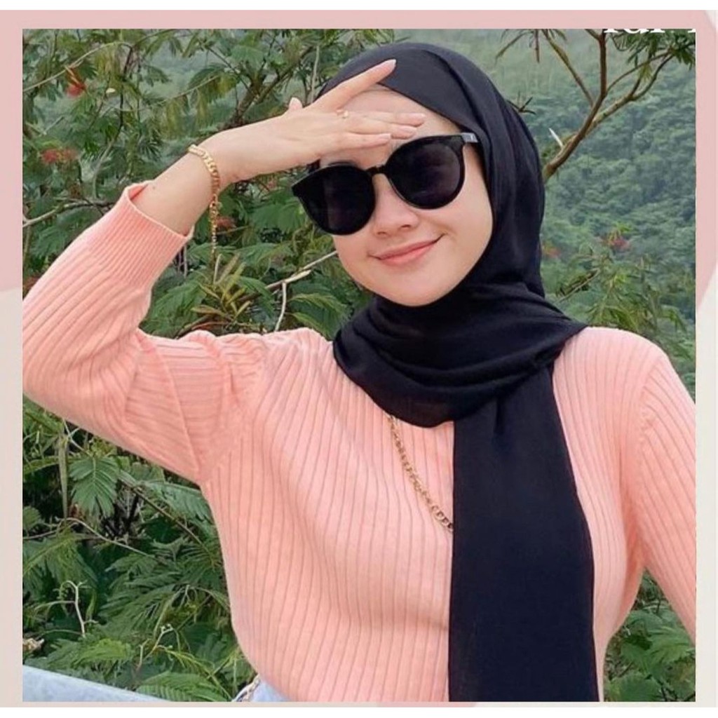 !!PROMO!!Kacamata Fashion Wanita Pria Bulat Mata/Sunglasses Style Korean-FULL HITAM