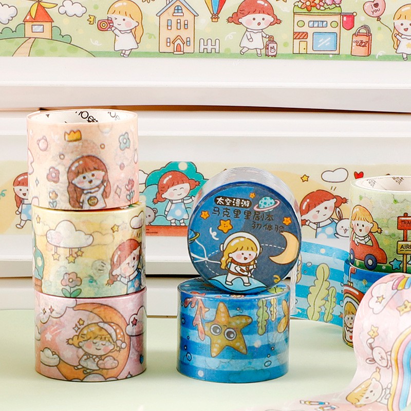 

Washi Tape Decor - Masking Tape Bujo Decor - Selotip Motif Jurnal - Journaling Kit Tape