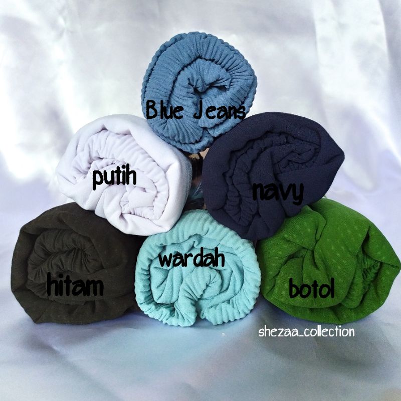 [PART1] UMAMA PLEATED SHAWL PASHMINA PLISKET / PRISKET CERUTY ARMANY-Blue jeans