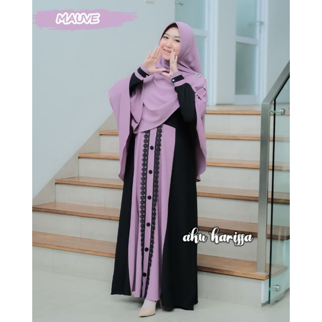 GAMIS SET HIJAB SYARI FUJI BY / KIRANIA AKU KARISSA ORI / MUSLIMAH / SYAR'I / TERBARU