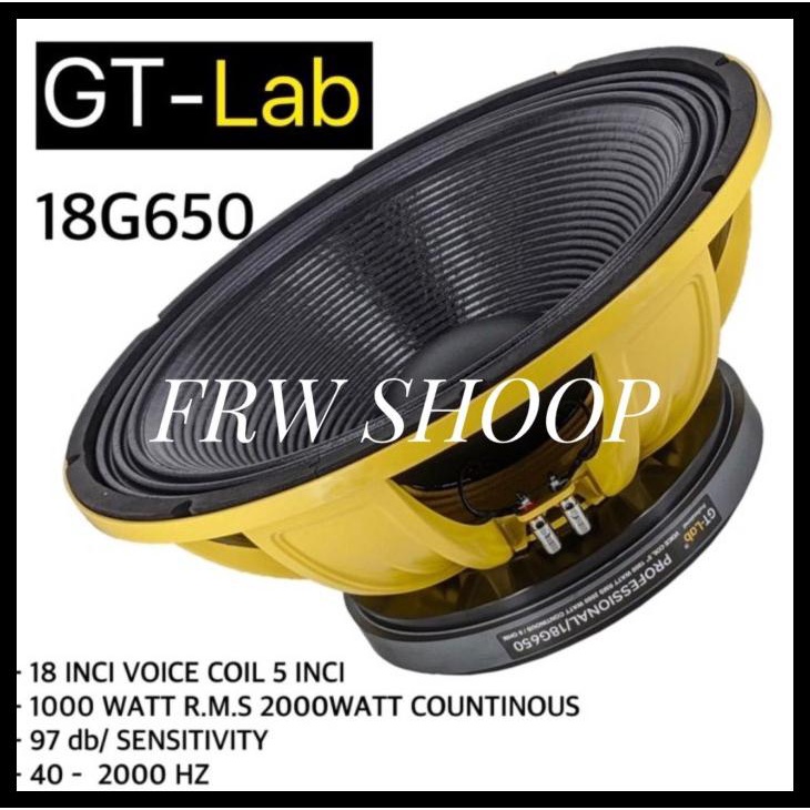Speaker Komponen Rdw Gt Lab 18 G 650 / Gt Lab 18G650 Original 18 Inch Kode 1074