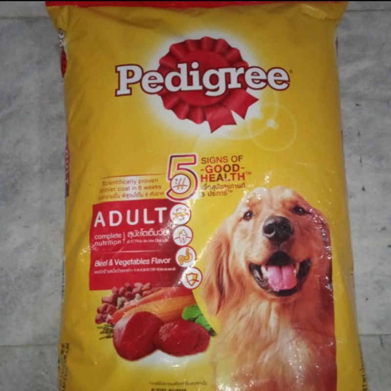 makanan anjing pedigree beef kemasan 20kg grab gojek