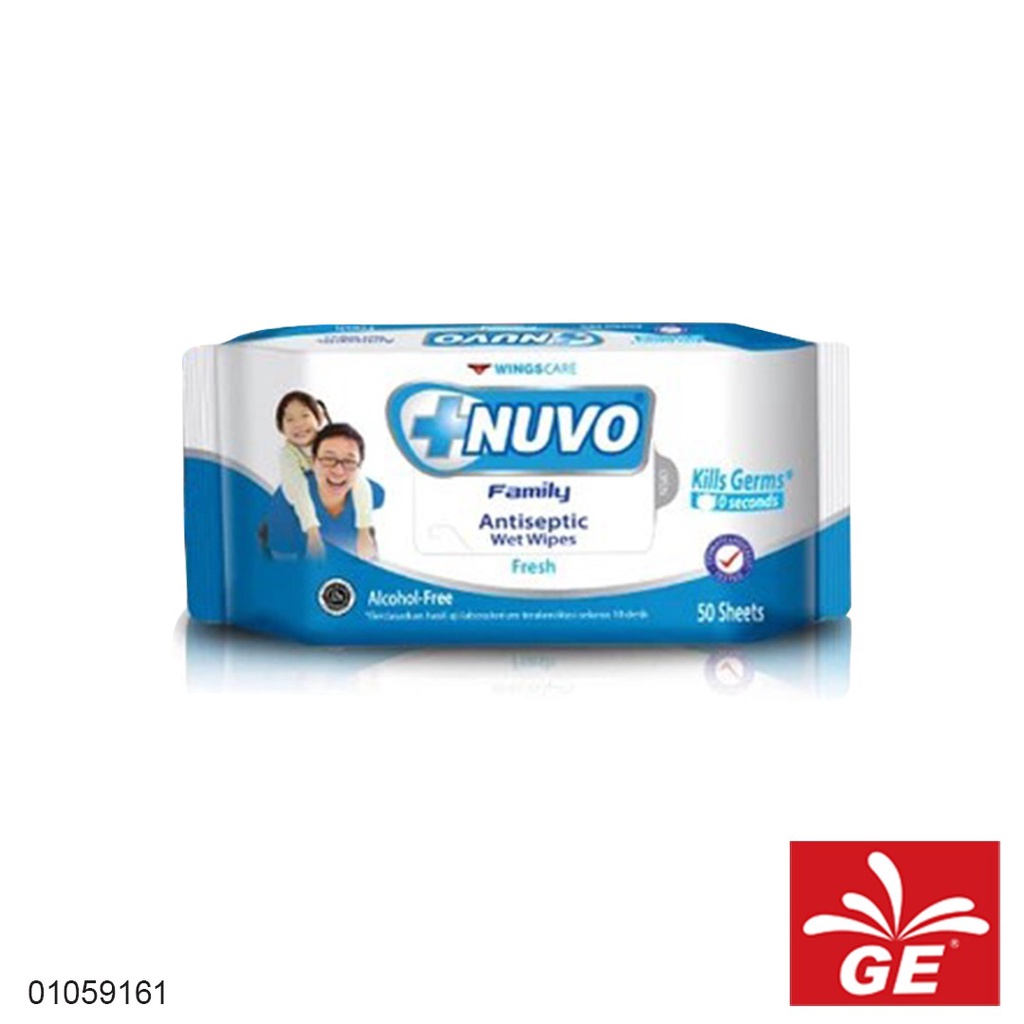 Nuvo Wet Wipes Biru 50S