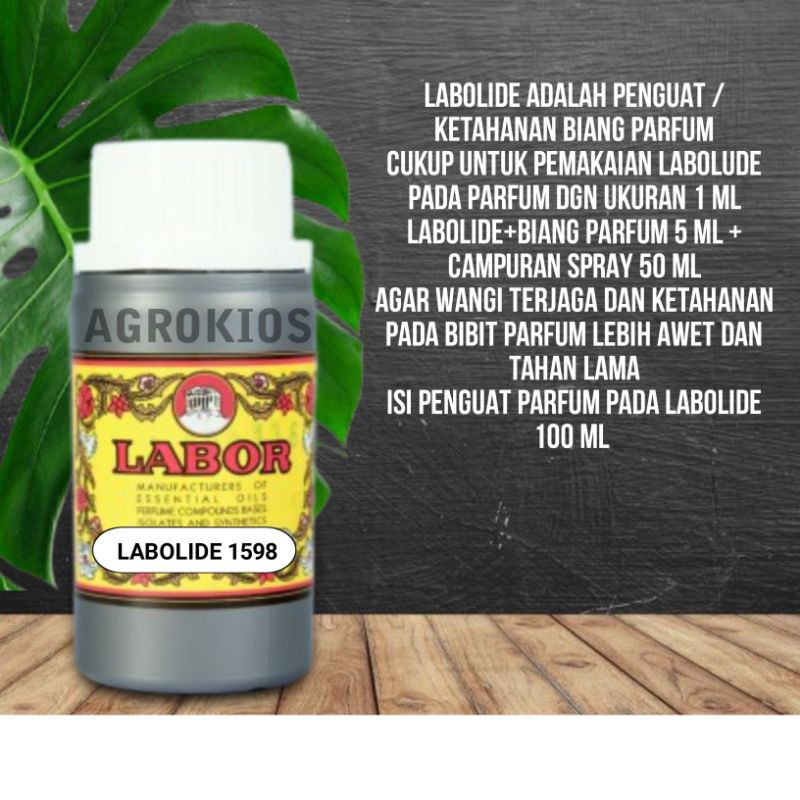 PENGUAT AROMA MINYAK WANGI FIXATIVE - LABOLIDE 100ml ORIGINAL SEGEL BY LABOR