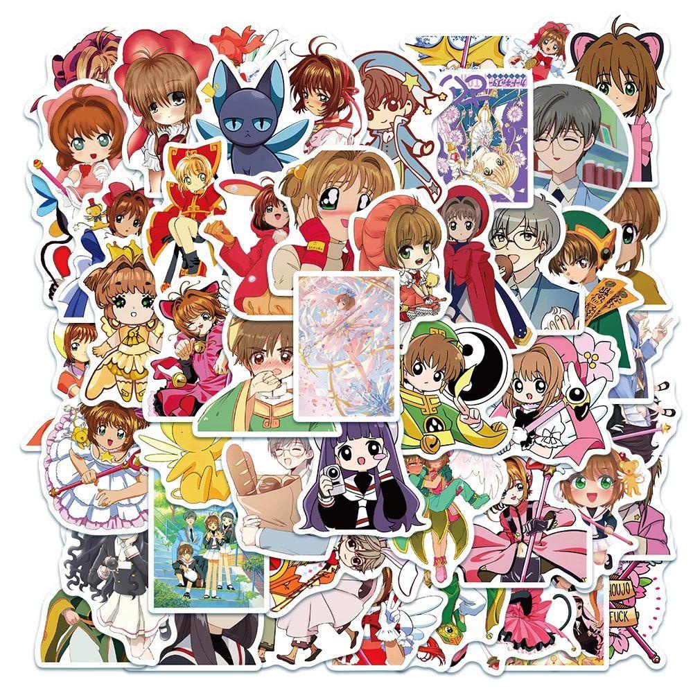 Lanfy Card Captor Sakura Bagasi Kreativitas Laptop Alat Tulis Stiker Kartun Ponsel Dekorasi Graffiti Stiker