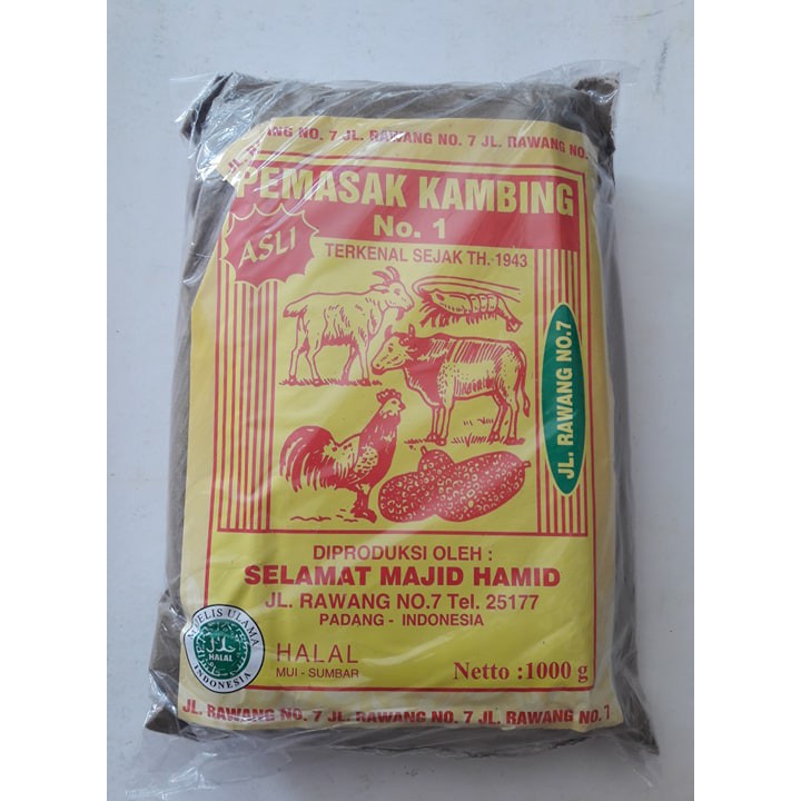 

Bumbu Instan Pemasak Kambing Selamat Khas Padang 1000 gram