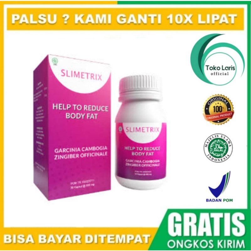 SLIMETRIX ASLI ORIGINAL OBAT PELANGSING DIET BPOM AMAN MEMBAKAR LEMAK SECARA CEPAT
