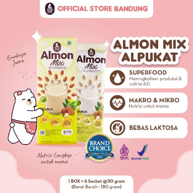 Almond Mix Susu Almond Milk + Katuk Pelancar ASI Booster Rasa Alpukat