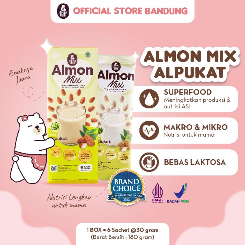 Almond Mix Susu Almond Milk + Katuk Pelancar ASI Booster Rasa Alpukat